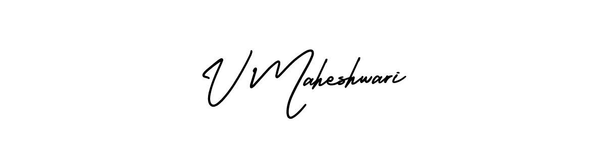 Create a beautiful signature design for name V Maheshwari. With this signature (AmerikaSignatureDemo-Regular) fonts, you can make a handwritten signature for free. V Maheshwari signature style 3 images and pictures png