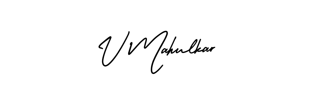 if you are searching for the best signature style for your name V Mahulkar. so please give up your signature search. here we have designed multiple signature styles  using AmerikaSignatureDemo-Regular. V Mahulkar signature style 3 images and pictures png
