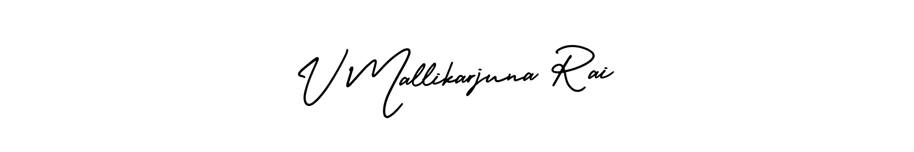 Create a beautiful signature design for name V Mallikarjuna Rai. With this signature (AmerikaSignatureDemo-Regular) fonts, you can make a handwritten signature for free. V Mallikarjuna Rai signature style 3 images and pictures png