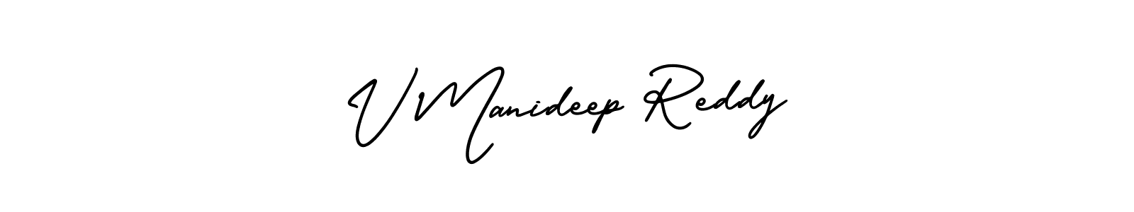 Also we have V Manideep Reddy name is the best signature style. Create professional handwritten signature collection using AmerikaSignatureDemo-Regular autograph style. V Manideep Reddy signature style 3 images and pictures png