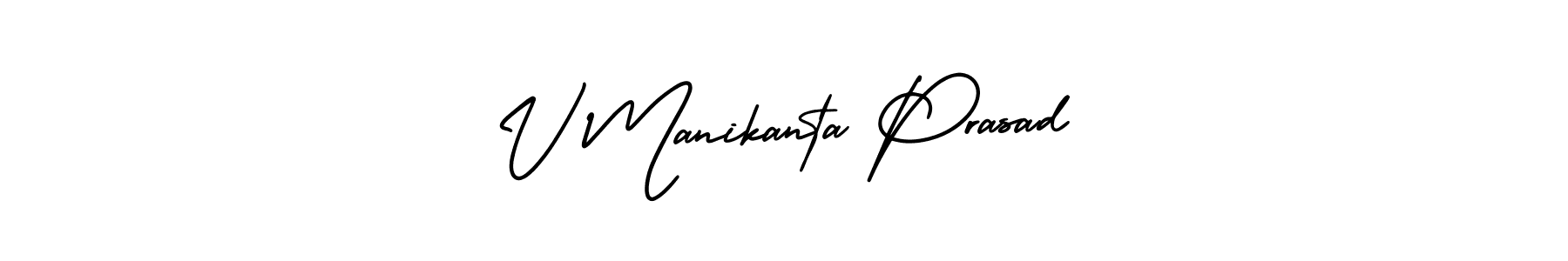 It looks lik you need a new signature style for name V Manikanta Prasad. Design unique handwritten (AmerikaSignatureDemo-Regular) signature with our free signature maker in just a few clicks. V Manikanta Prasad signature style 3 images and pictures png