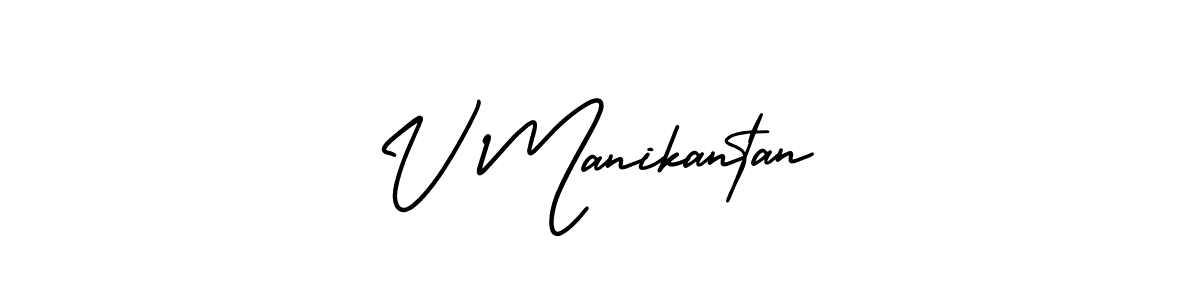 This is the best signature style for the V Manikantan name. Also you like these signature font (AmerikaSignatureDemo-Regular). Mix name signature. V Manikantan signature style 3 images and pictures png