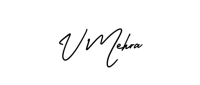 Also we have V Mehra name is the best signature style. Create professional handwritten signature collection using AmerikaSignatureDemo-Regular autograph style. V Mehra signature style 3 images and pictures png