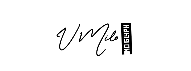 Make a short V Miloš signature style. Manage your documents anywhere anytime using AmerikaSignatureDemo-Regular. Create and add eSignatures, submit forms, share and send files easily. V Miloš signature style 3 images and pictures png