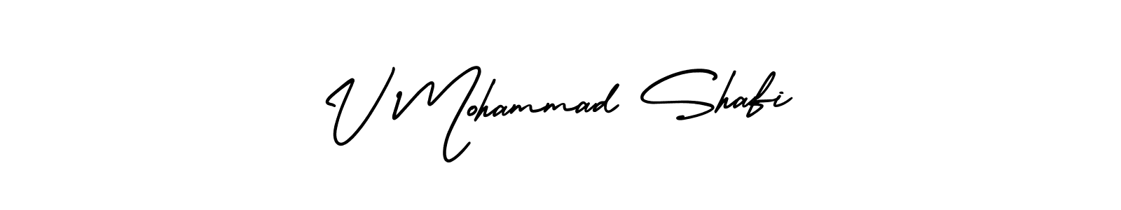 Use a signature maker to create a handwritten signature online. With this signature software, you can design (AmerikaSignatureDemo-Regular) your own signature for name V Mohammad Shafi. V Mohammad Shafi signature style 3 images and pictures png