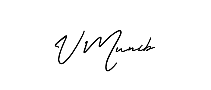 if you are searching for the best signature style for your name V Munib. so please give up your signature search. here we have designed multiple signature styles  using AmerikaSignatureDemo-Regular. V Munib signature style 3 images and pictures png