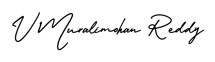 Stand out with a creative autograph for V Muralimohan Reddy. The AmerikaSignatureDemo-Regular styling blends modern aesthetics with classic signature flourishes. V Muralimohan Reddy signature style 3 images and pictures png