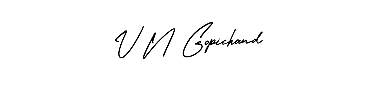 Also we have V N Gopichand name is the best signature style. Create professional handwritten signature collection using AmerikaSignatureDemo-Regular autograph style. V N Gopichand signature style 3 images and pictures png