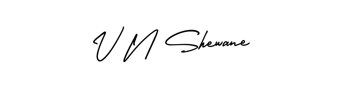 Make a beautiful signature design for name V N Shewane. With this signature (AmerikaSignatureDemo-Regular) style, you can create a handwritten signature for free. V N Shewane signature style 3 images and pictures png