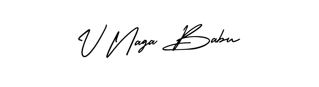 Also we have V Naga Babu name is the best signature style. Create professional handwritten signature collection using AmerikaSignatureDemo-Regular autograph style. V Naga Babu signature style 3 images and pictures png