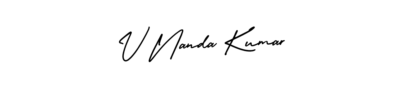 Similarly AmerikaSignatureDemo-Regular is the best handwritten signature design. Signature creator online .You can use it as an online autograph creator for name V Nanda Kumar. V Nanda Kumar signature style 3 images and pictures png