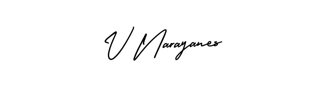 Make a beautiful signature design for name V Narayanes. Use this online signature maker to create a handwritten signature for free. V Narayanes signature style 3 images and pictures png