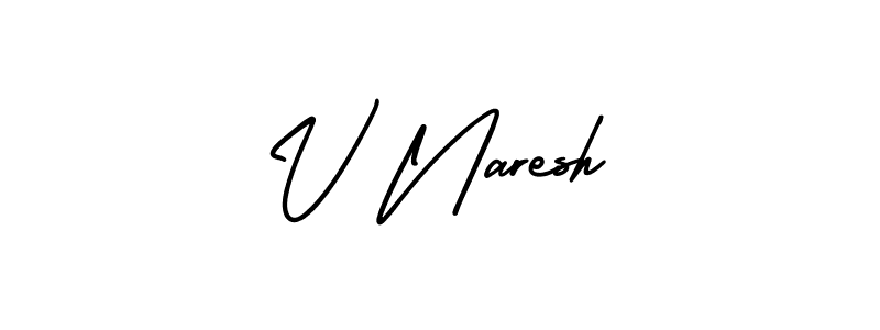 Similarly AmerikaSignatureDemo-Regular is the best handwritten signature design. Signature creator online .You can use it as an online autograph creator for name V Naresh. V Naresh signature style 3 images and pictures png