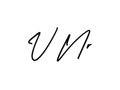 Use a signature maker to create a handwritten signature online. With this signature software, you can design (AmerikaSignatureDemo-Regular) your own signature for name V Nr. V Nr signature style 3 images and pictures png