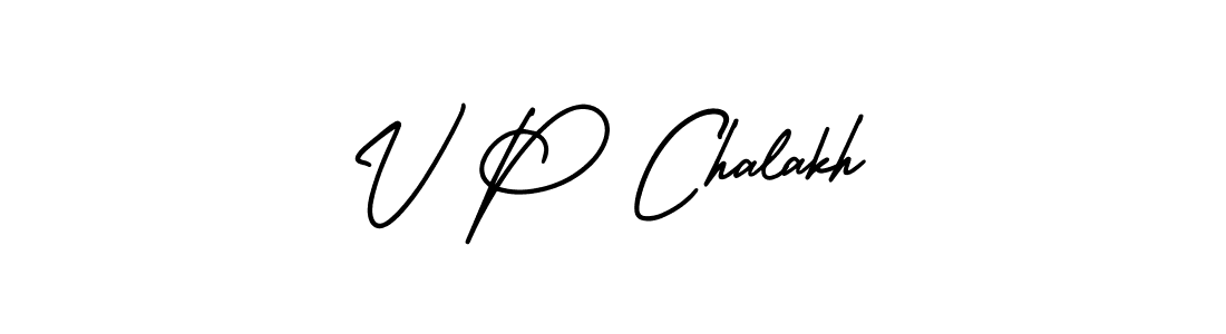 It looks lik you need a new signature style for name V P Chalakh. Design unique handwritten (AmerikaSignatureDemo-Regular) signature with our free signature maker in just a few clicks. V P Chalakh signature style 3 images and pictures png