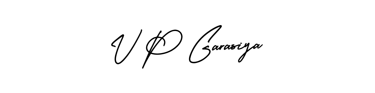 Use a signature maker to create a handwritten signature online. With this signature software, you can design (AmerikaSignatureDemo-Regular) your own signature for name V P Garasiya. V P Garasiya signature style 3 images and pictures png