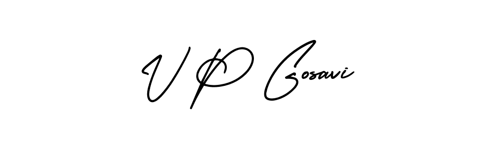 if you are searching for the best signature style for your name V P Gosavi. so please give up your signature search. here we have designed multiple signature styles  using AmerikaSignatureDemo-Regular. V P Gosavi signature style 3 images and pictures png