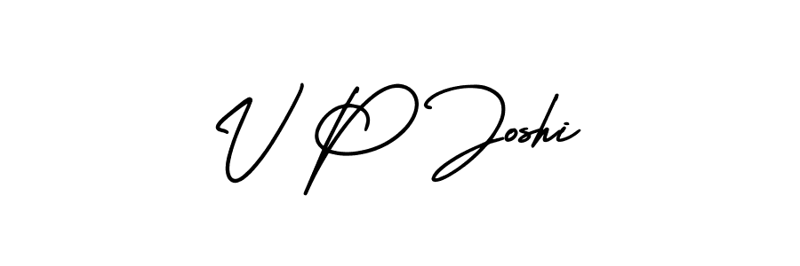 V P Joshi stylish signature style. Best Handwritten Sign (AmerikaSignatureDemo-Regular) for my name. Handwritten Signature Collection Ideas for my name V P Joshi. V P Joshi signature style 3 images and pictures png