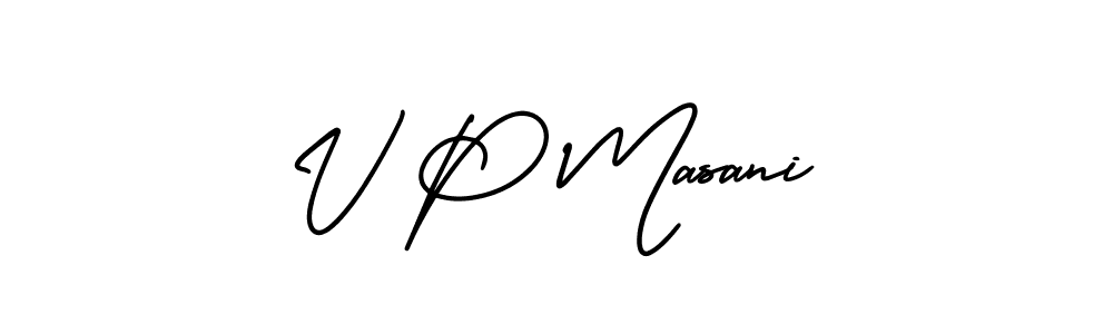 Make a beautiful signature design for name V P Masani. Use this online signature maker to create a handwritten signature for free. V P Masani signature style 3 images and pictures png