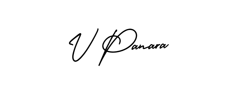 It looks lik you need a new signature style for name V Panara. Design unique handwritten (AmerikaSignatureDemo-Regular) signature with our free signature maker in just a few clicks. V Panara signature style 3 images and pictures png