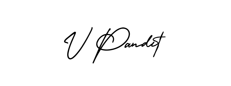 This is the best signature style for the V Pandit name. Also you like these signature font (AmerikaSignatureDemo-Regular). Mix name signature. V Pandit signature style 3 images and pictures png