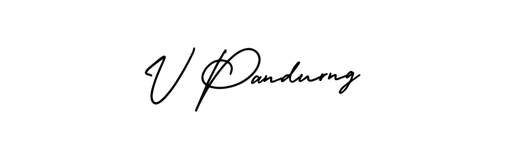 The best way (AmerikaSignatureDemo-Regular) to make a short signature is to pick only two or three words in your name. The name V Pandurng include a total of six letters. For converting this name. V Pandurng signature style 3 images and pictures png