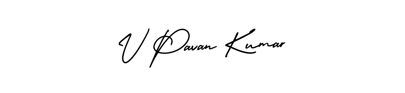 V Pavan Kumar stylish signature style. Best Handwritten Sign (AmerikaSignatureDemo-Regular) for my name. Handwritten Signature Collection Ideas for my name V Pavan Kumar. V Pavan Kumar signature style 3 images and pictures png