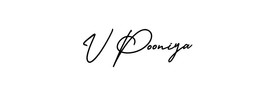 Check out images of Autograph of V Pooniya name. Actor V Pooniya Signature Style. AmerikaSignatureDemo-Regular is a professional sign style online. V Pooniya signature style 3 images and pictures png
