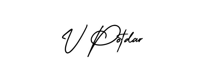 Make a beautiful signature design for name V Potdar. Use this online signature maker to create a handwritten signature for free. V Potdar signature style 3 images and pictures png