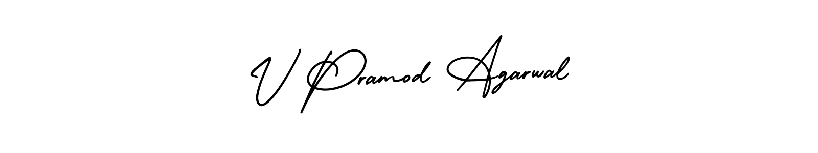You can use this online signature creator to create a handwritten signature for the name V Pramod Agarwal. This is the best online autograph maker. V Pramod Agarwal signature style 3 images and pictures png