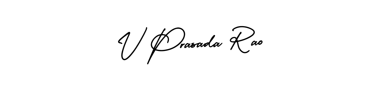 You should practise on your own different ways (AmerikaSignatureDemo-Regular) to write your name (V Prasada Rao) in signature. don't let someone else do it for you. V Prasada Rao signature style 3 images and pictures png