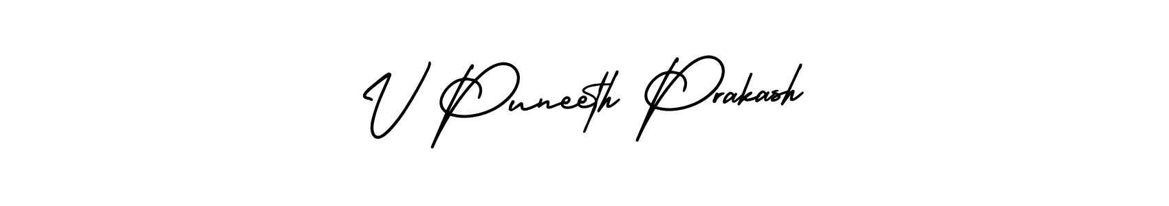 Make a beautiful signature design for name V Puneeth Prakash. Use this online signature maker to create a handwritten signature for free. V Puneeth Prakash signature style 3 images and pictures png