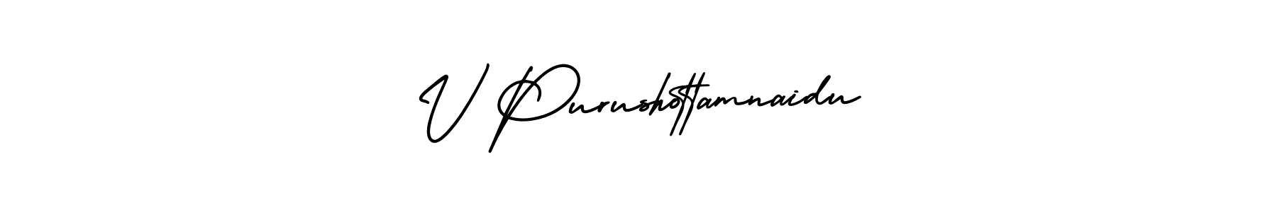How to Draw V Purushottamnaidu signature style? AmerikaSignatureDemo-Regular is a latest design signature styles for name V Purushottamnaidu. V Purushottamnaidu signature style 3 images and pictures png