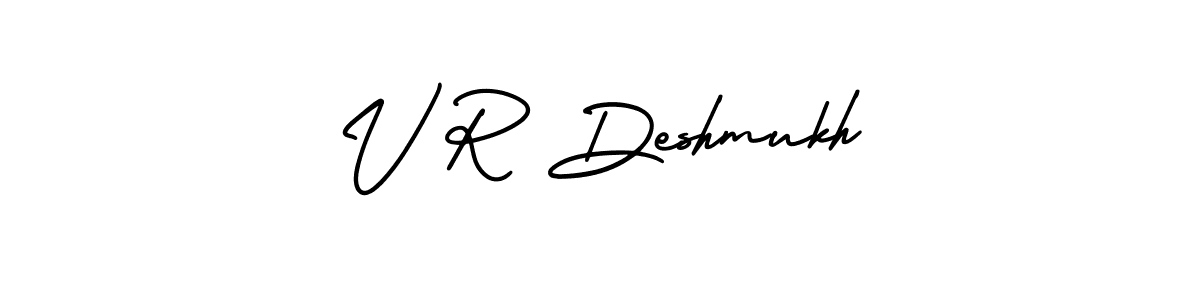 Design your own signature with our free online signature maker. With this signature software, you can create a handwritten (AmerikaSignatureDemo-Regular) signature for name V R Deshmukh. V R Deshmukh signature style 3 images and pictures png