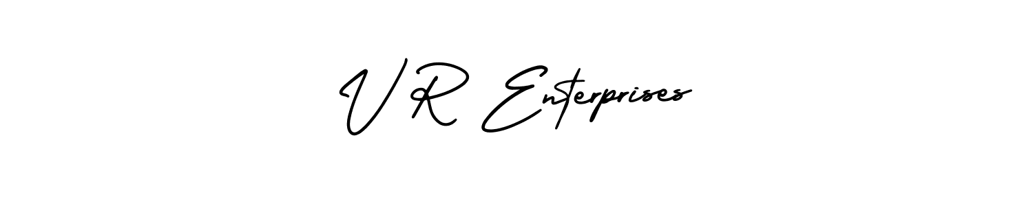 Also You can easily find your signature by using the search form. We will create V R Enterprises name handwritten signature images for you free of cost using AmerikaSignatureDemo-Regular sign style. V R Enterprises signature style 3 images and pictures png