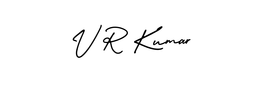 AmerikaSignatureDemo-Regular is a professional signature style that is perfect for those who want to add a touch of class to their signature. It is also a great choice for those who want to make their signature more unique. Get V R Kumar name to fancy signature for free. V R Kumar signature style 3 images and pictures png