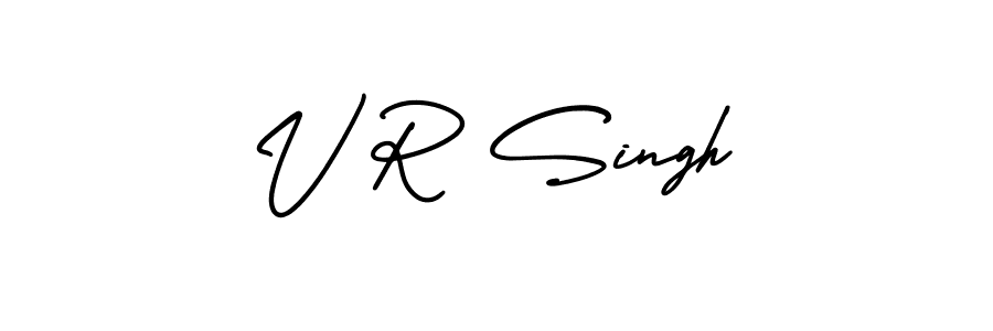 V R Singh stylish signature style. Best Handwritten Sign (AmerikaSignatureDemo-Regular) for my name. Handwritten Signature Collection Ideas for my name V R Singh. V R Singh signature style 3 images and pictures png