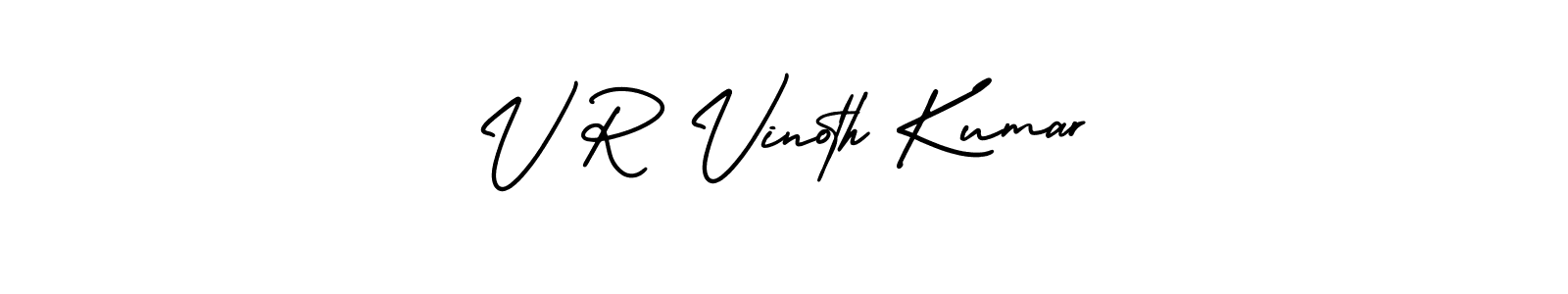 V R Vinoth Kumar stylish signature style. Best Handwritten Sign (AmerikaSignatureDemo-Regular) for my name. Handwritten Signature Collection Ideas for my name V R Vinoth Kumar. V R Vinoth Kumar signature style 3 images and pictures png
