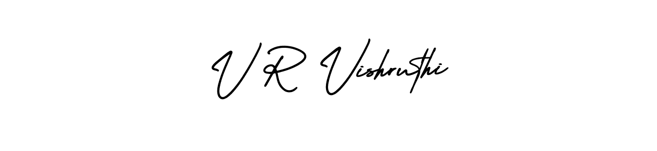 Make a beautiful signature design for name V R Vishruthi. Use this online signature maker to create a handwritten signature for free. V R Vishruthi signature style 3 images and pictures png