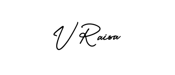 How to make V Raisa signature? AmerikaSignatureDemo-Regular is a professional autograph style. Create handwritten signature for V Raisa name. V Raisa signature style 3 images and pictures png
