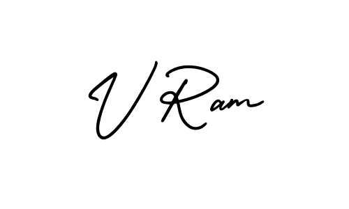 How to make V Ram signature? AmerikaSignatureDemo-Regular is a professional autograph style. Create handwritten signature for V Ram name. V Ram signature style 3 images and pictures png