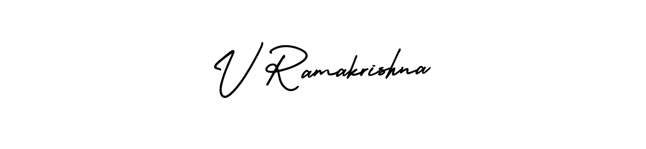 How to make V Ramakrishna signature? AmerikaSignatureDemo-Regular is a professional autograph style. Create handwritten signature for V Ramakrishna name. V Ramakrishna signature style 3 images and pictures png