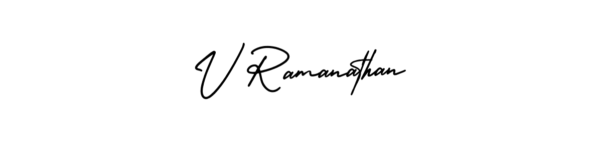 if you are searching for the best signature style for your name V Ramanathan. so please give up your signature search. here we have designed multiple signature styles  using AmerikaSignatureDemo-Regular. V Ramanathan signature style 3 images and pictures png