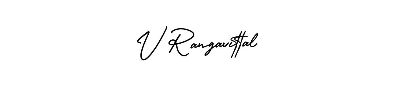 It looks lik you need a new signature style for name V Rangavittal. Design unique handwritten (AmerikaSignatureDemo-Regular) signature with our free signature maker in just a few clicks. V Rangavittal signature style 3 images and pictures png