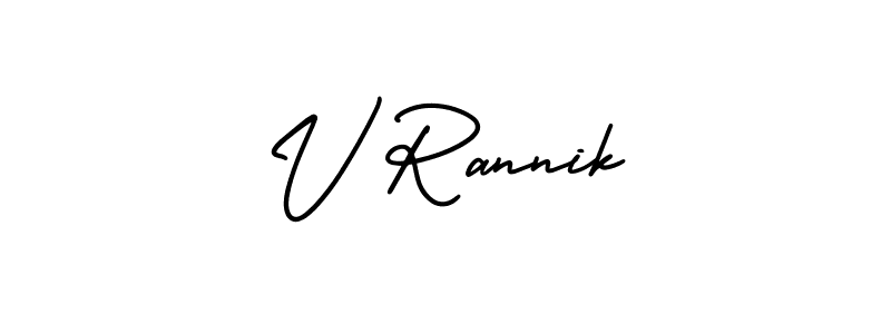 How to make V Rannik signature? AmerikaSignatureDemo-Regular is a professional autograph style. Create handwritten signature for V Rannik name. V Rannik signature style 3 images and pictures png