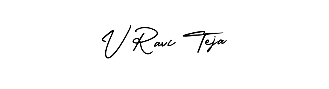 Also we have V Ravi Teja name is the best signature style. Create professional handwritten signature collection using AmerikaSignatureDemo-Regular autograph style. V Ravi Teja signature style 3 images and pictures png