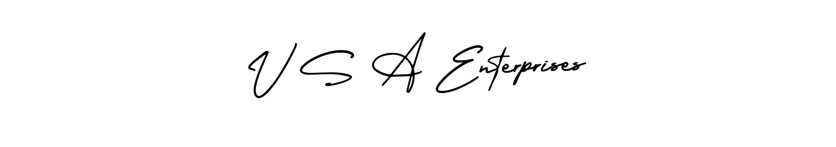 How to make V S A Enterprises signature? AmerikaSignatureDemo-Regular is a professional autograph style. Create handwritten signature for V S A Enterprises name. V S A Enterprises signature style 3 images and pictures png