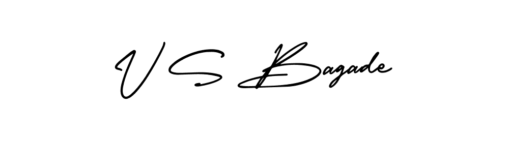 V S Bagade stylish signature style. Best Handwritten Sign (AmerikaSignatureDemo-Regular) for my name. Handwritten Signature Collection Ideas for my name V S Bagade. V S Bagade signature style 3 images and pictures png