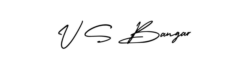 Create a beautiful signature design for name V S Bangar. With this signature (AmerikaSignatureDemo-Regular) fonts, you can make a handwritten signature for free. V S Bangar signature style 3 images and pictures png
