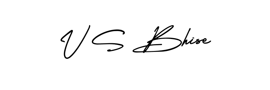 AmerikaSignatureDemo-Regular is a professional signature style that is perfect for those who want to add a touch of class to their signature. It is also a great choice for those who want to make their signature more unique. Get V S Bhise name to fancy signature for free. V S Bhise signature style 3 images and pictures png